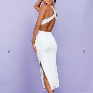 Hello Molly White Backless Dress